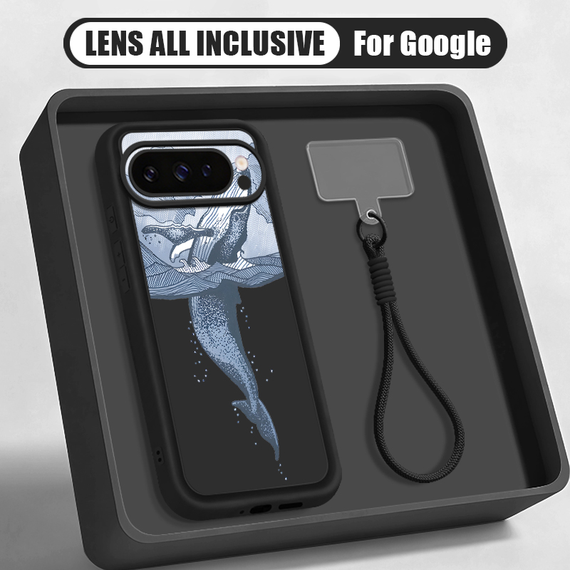 Чехол-ремешок с принтом китов- – обзор и цена Google Pixel 9